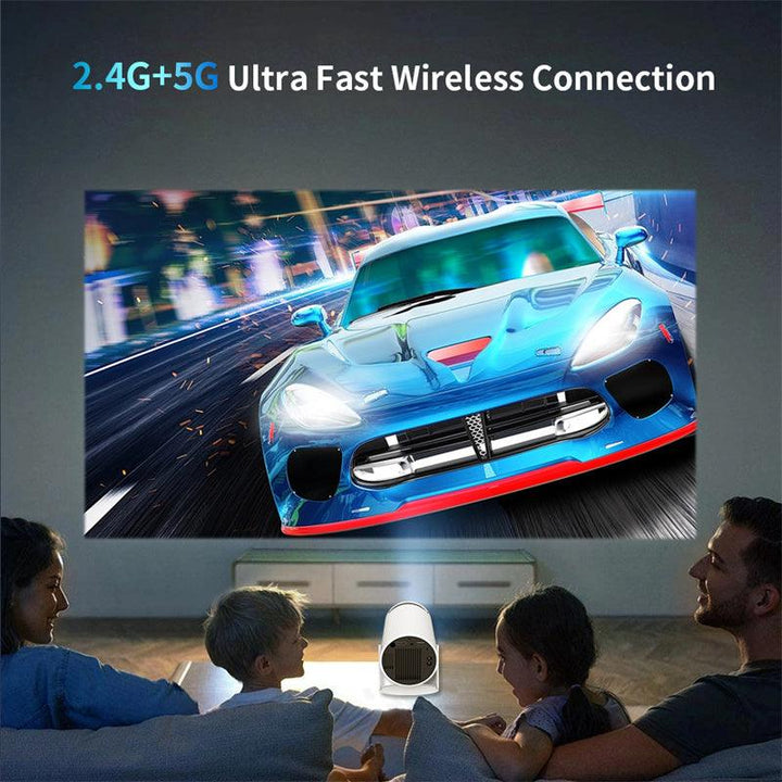 Portable Projector Small Straight Projector For Home Use 180 Degrees Projection Angle Automatic Focus Home Video Projector MySpeakers