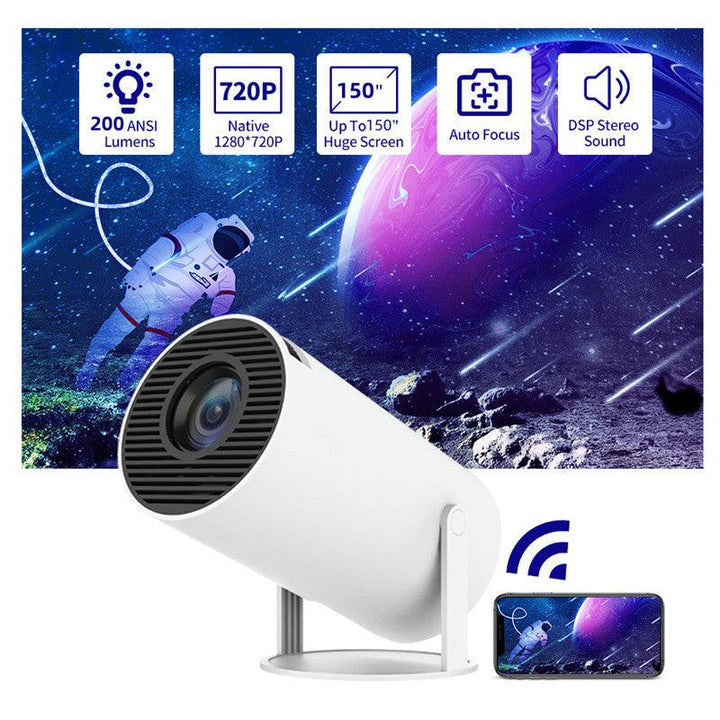 Portable Projector Small Straight Projector For Home Use 180 Degrees Projection Angle Automatic Focus Home Video Projector MySpeakers